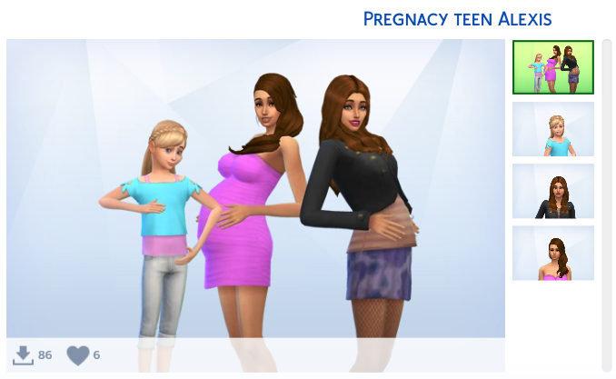 sims 4 pregnant belly